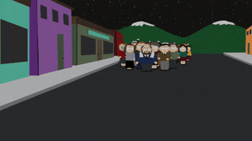 angry mob GIF by South Park 
