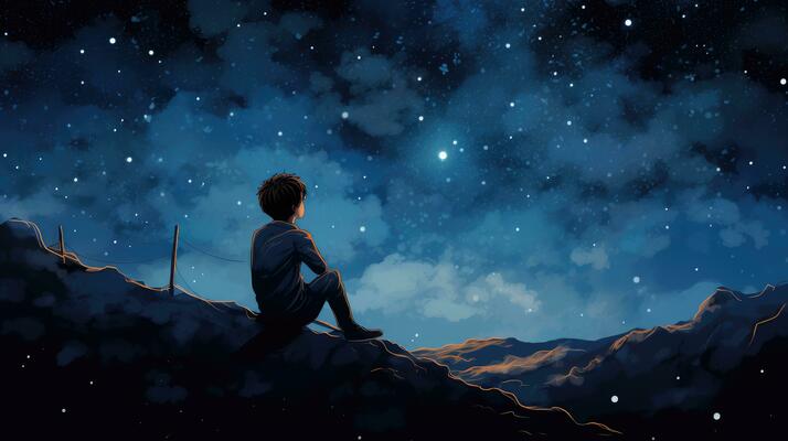 back-view-of-little-boy-looking-at-night-sky-with-moon-and-stars-background-photo.jpg